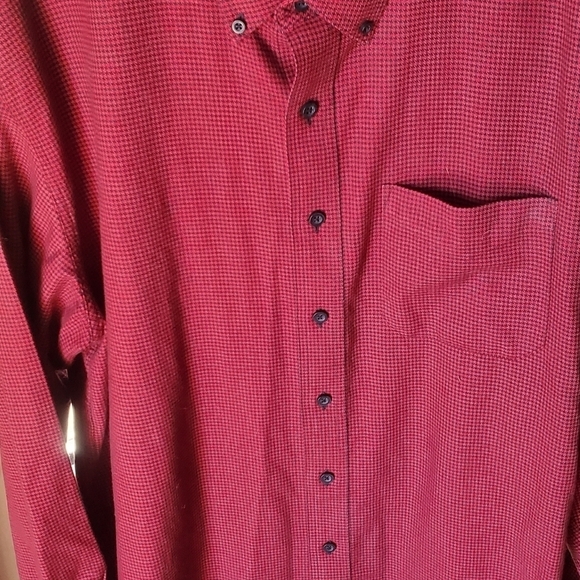 L.L. Bean Traditional Fit Flannel Rustic Red Hadth Long Slv Sz XL Shirt - Picture 5 of 17